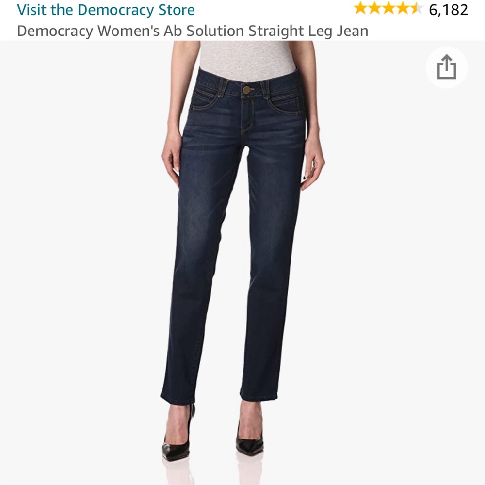 Democracy Ab Solution Straight Leg NWT